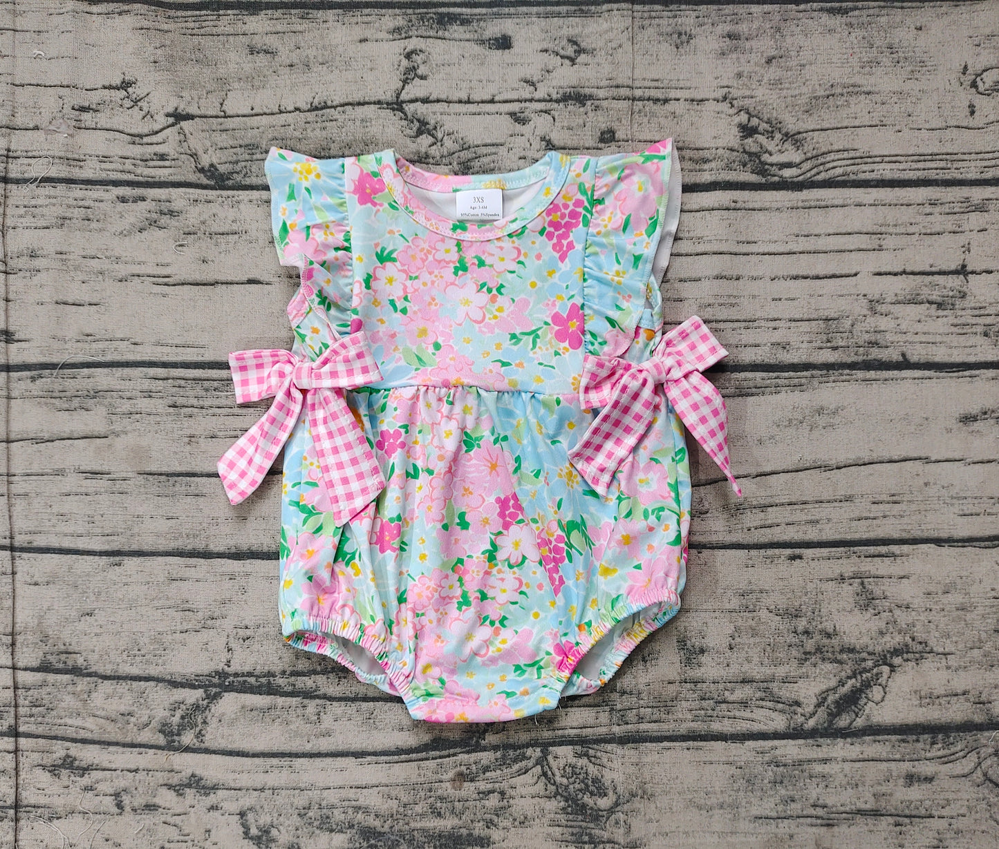 no moq sales SR2719 pre-order baby girl clothes floral sleeveless Romper