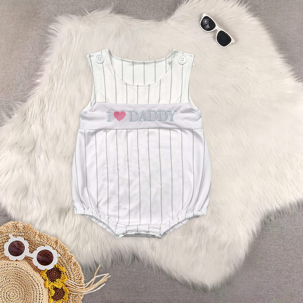 RTS NO MOQ Baby Boys girls embroidery Short Sleeve Cropped Romper Mixed Sizes