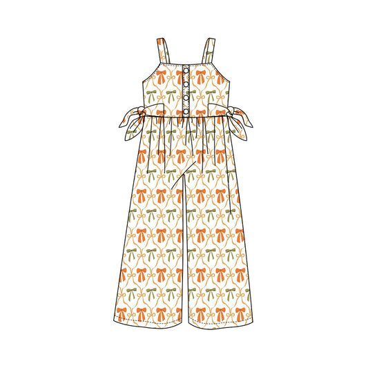 no moq SR3147 PRE-ORDER baby girls clothes bow suspender jumpsuit-2025.6.2