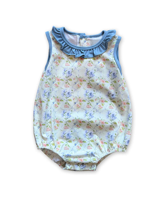no moq SR3169 pre-order baby girl clothes floral sleeveless romper-2025.6.11