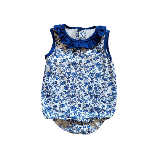 no moq SR3171 pre-order baby girl clothes floral sleeveless romper-2025.6.11