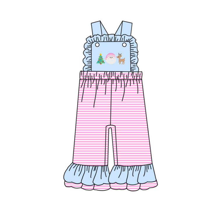 no moq SR3179 PRE-ORDER baby girl clothes Christmas suspender jumpsuit-2025.6.19