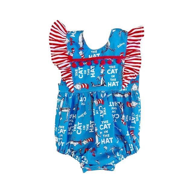 (Pre Order) No moq SR3310 pre-order baby girl clothes dr seuss short sleeve romper-2025.10.13