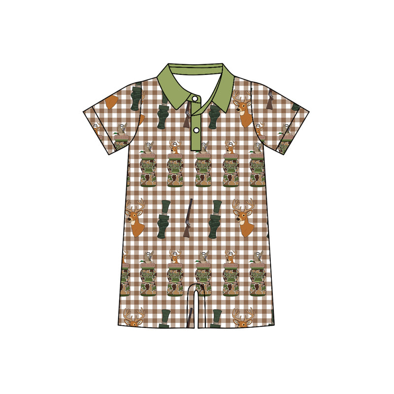 (Pre Order) No moq SR3328 pre-order baby boy clothes camouflage short sleeve romper-2025.10.15