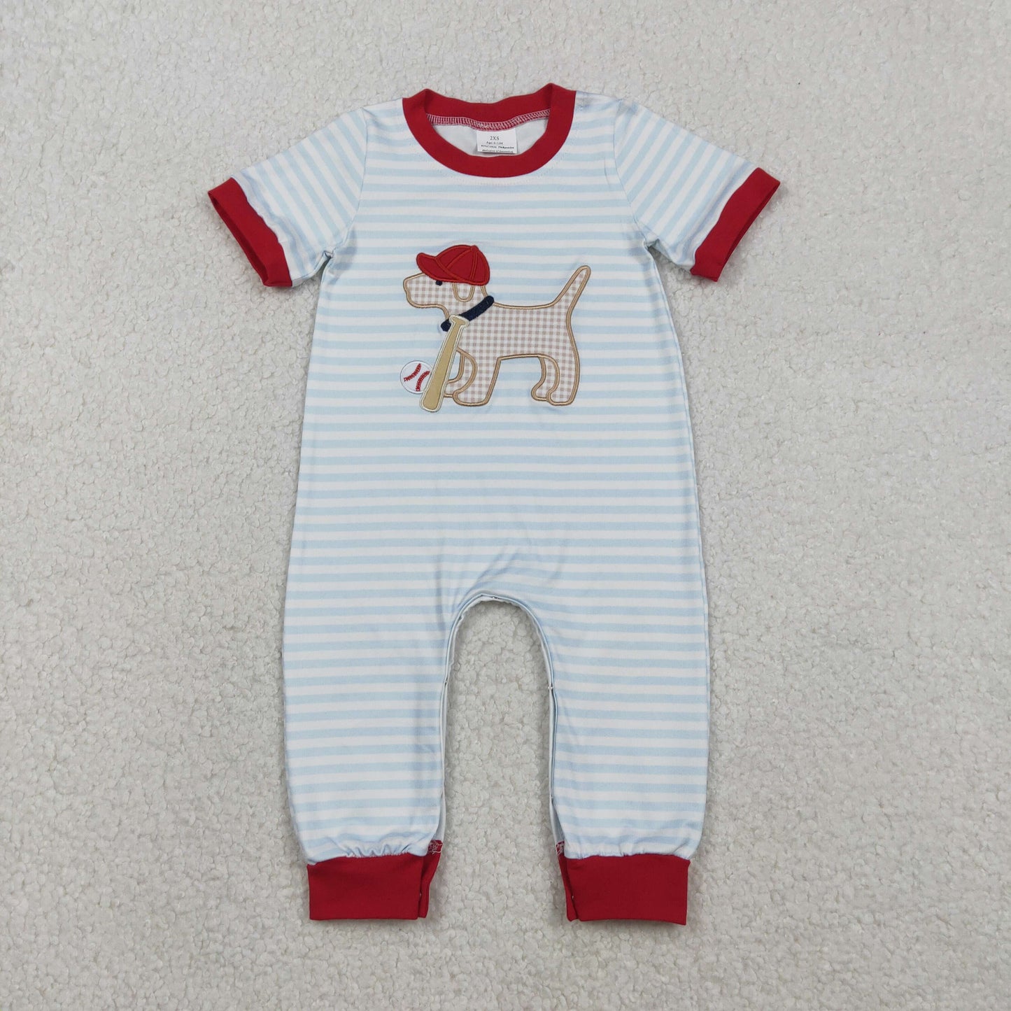 RTS NO MOQ Sibling Baby boy clothes embroidery short-sleeved trousers suit & rompers