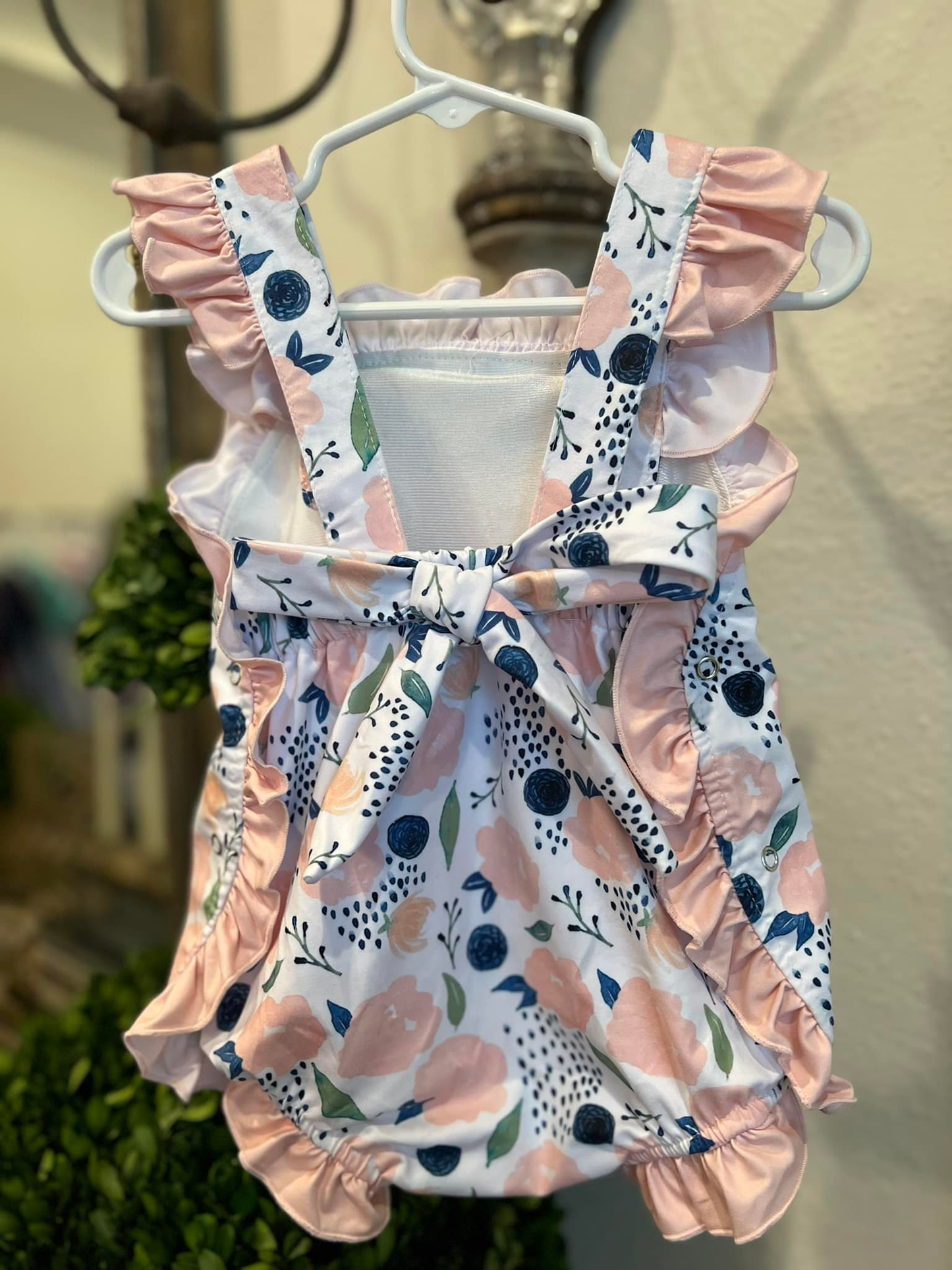 (Pre Order) No moq SR3354 pre-order baby girl clothes floral sleeveless romper-2025.10.20