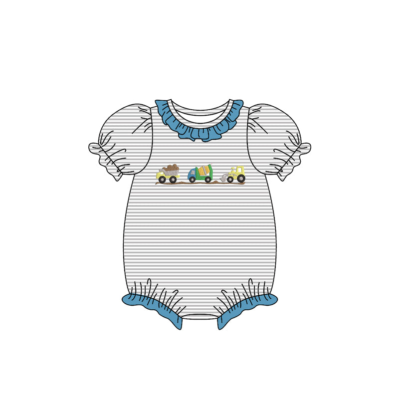 (Pre Order) No moq SR3398 pre-order baby girl clothes short sleeve romper-2025.10.24