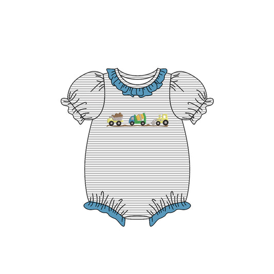 (Pre Order) No moq SR3398 pre-order baby girl clothes short sleeve romper-2025.10.24