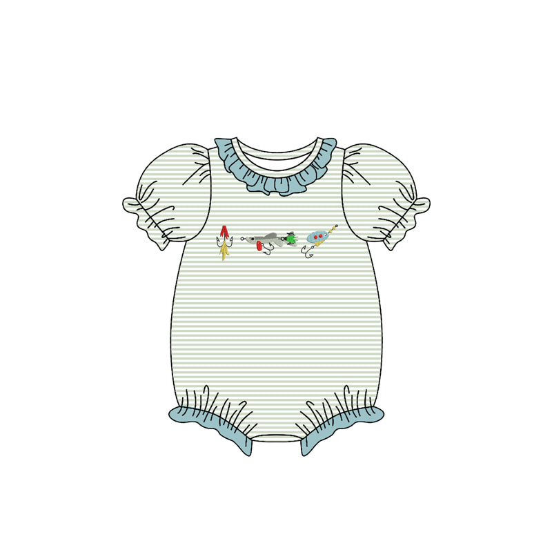 (Pre Order) No moq SR3402 pre-order baby girl clothes short sleeve romper-2025.10.24