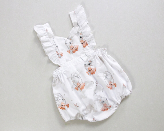 (Pre Order) No moq SR3407 pre-order baby girl clothes flying sleeve romper-2025.10.25