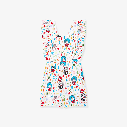 (Pre Order) No moq SR3415 PRE-ORDER baby girl clothes dr seuss flying sleeve jumpsuit-2025.10.27