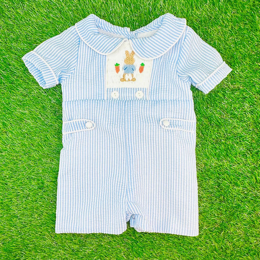 (Pre Order) No moq SR3417 pre-order baby boy clothes easter short sleeve romper-2025.10.27