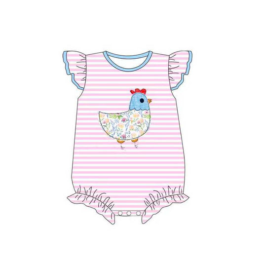 (Pre Order) No moq SR3422 pre-order baby girl clothes flying sleeve romper-2025.10.27