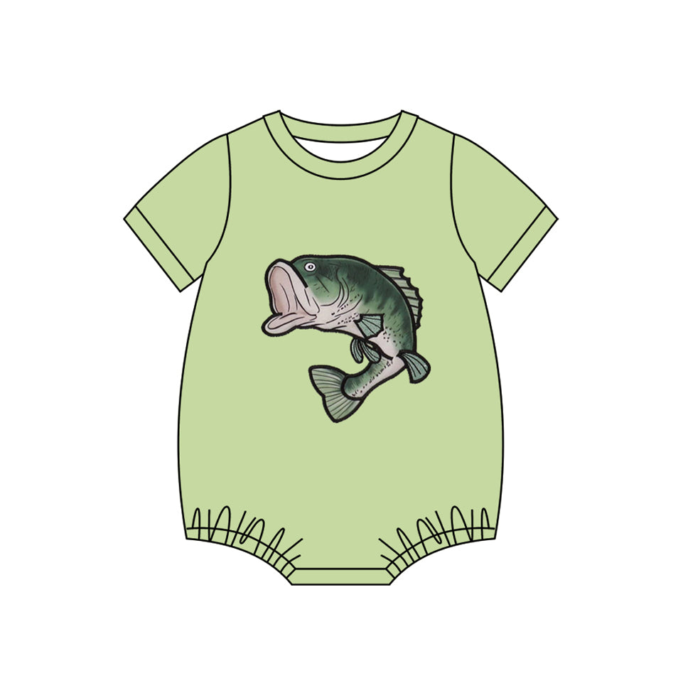 (Pre Order) No moq SR3446 pre-order baby boy clothes duck short sleeve romper-2025.10.29