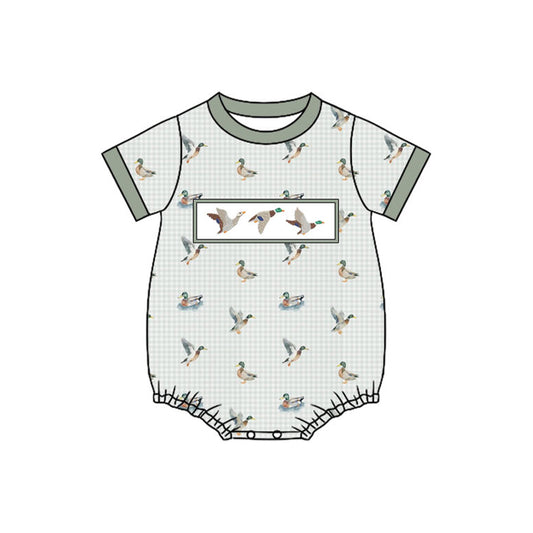 (Pre Order) No moq SR3472 pre-order baby boy clothes duck short sleeve romper-2025.10.31