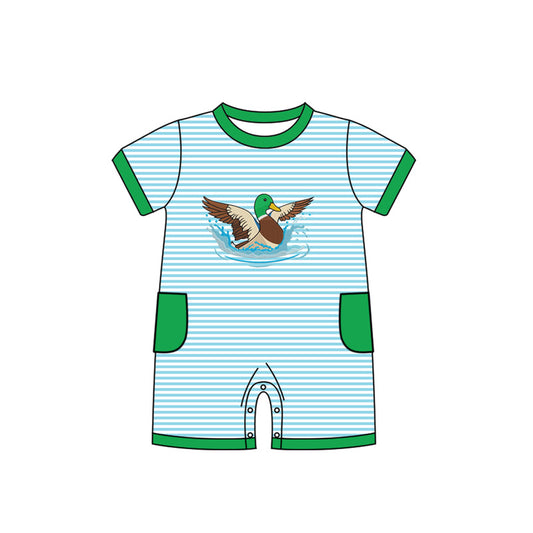 (Pre Order) No moq SR3511 pre-order baby boy clothes duck short Sleeve romper-2025.11.7