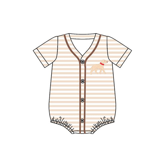 (Pre Order) No moq SR3526 pre-order baby boy clothes puppy short Sleeve romper-2025.11.10