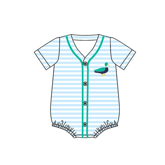(Pre Order) No moq SR3528 pre-order baby boy clothes duck short Sleeve romper-2025.11.10