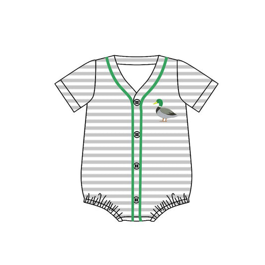 (Pre Order) No moq SR3529 pre-order baby boy clothes duck short Sleeve romper-2025.11.10
