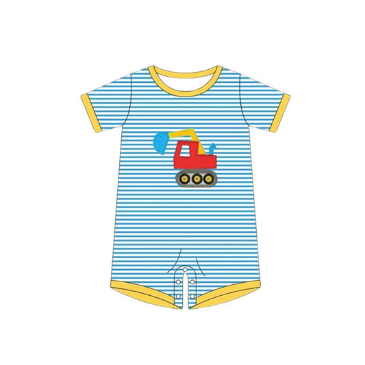 (Pre Order) No moq SR3542 pre-order baby boy clothes short Sleeve romper-2025.11.12