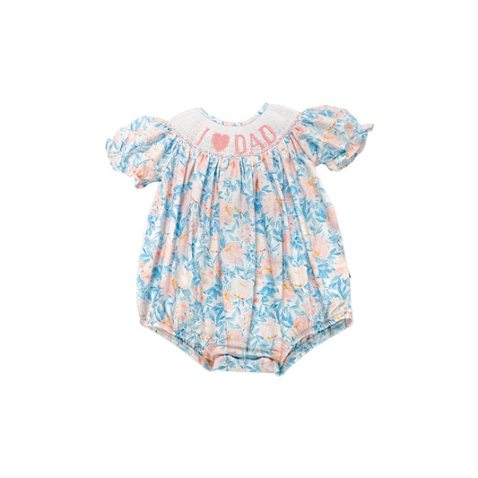 (Pre Order) No moq SR3563 pre-order baby girl clothes i dad short sleeve romper-2025.11.14