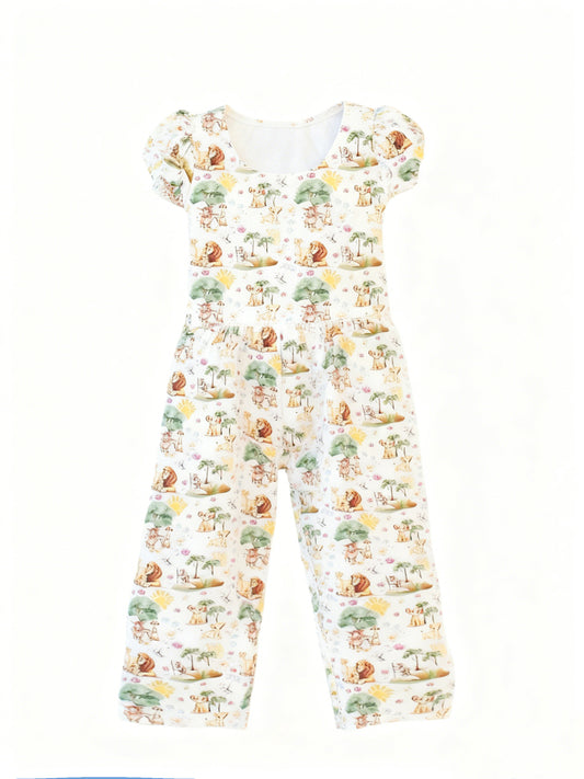 (Pre Order) No moq SR3625 PRE-ORDER baby girl clothes summer animal short sleeve jumpsuit -2025.11.18