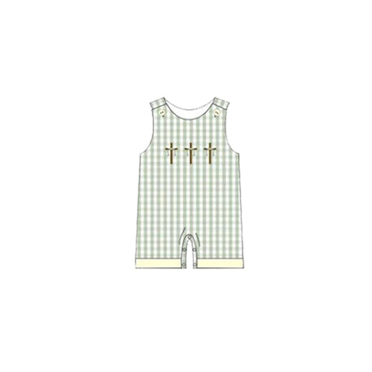 (Pre Order) No moq SR3626 pre-order baby boy clothes easter vest romper-2025.11.21