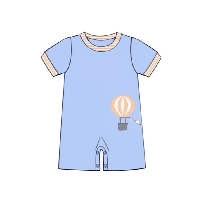 (Pre Order) No moq SR3629 pre-order baby boy clothes blue short sleeve romper-2025.11.21