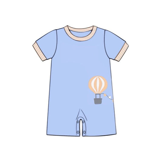 (Pre Order) No moq SR3629 pre-order baby boy clothes blue short sleeve romper-2025.11.21