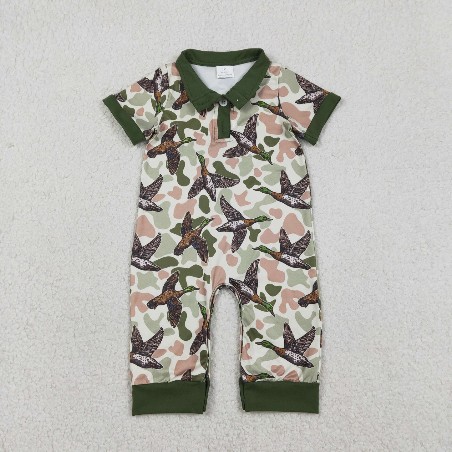 RTS NO MOQ Sibling Baby boy clothes duck camouflage short-sleeved rompers