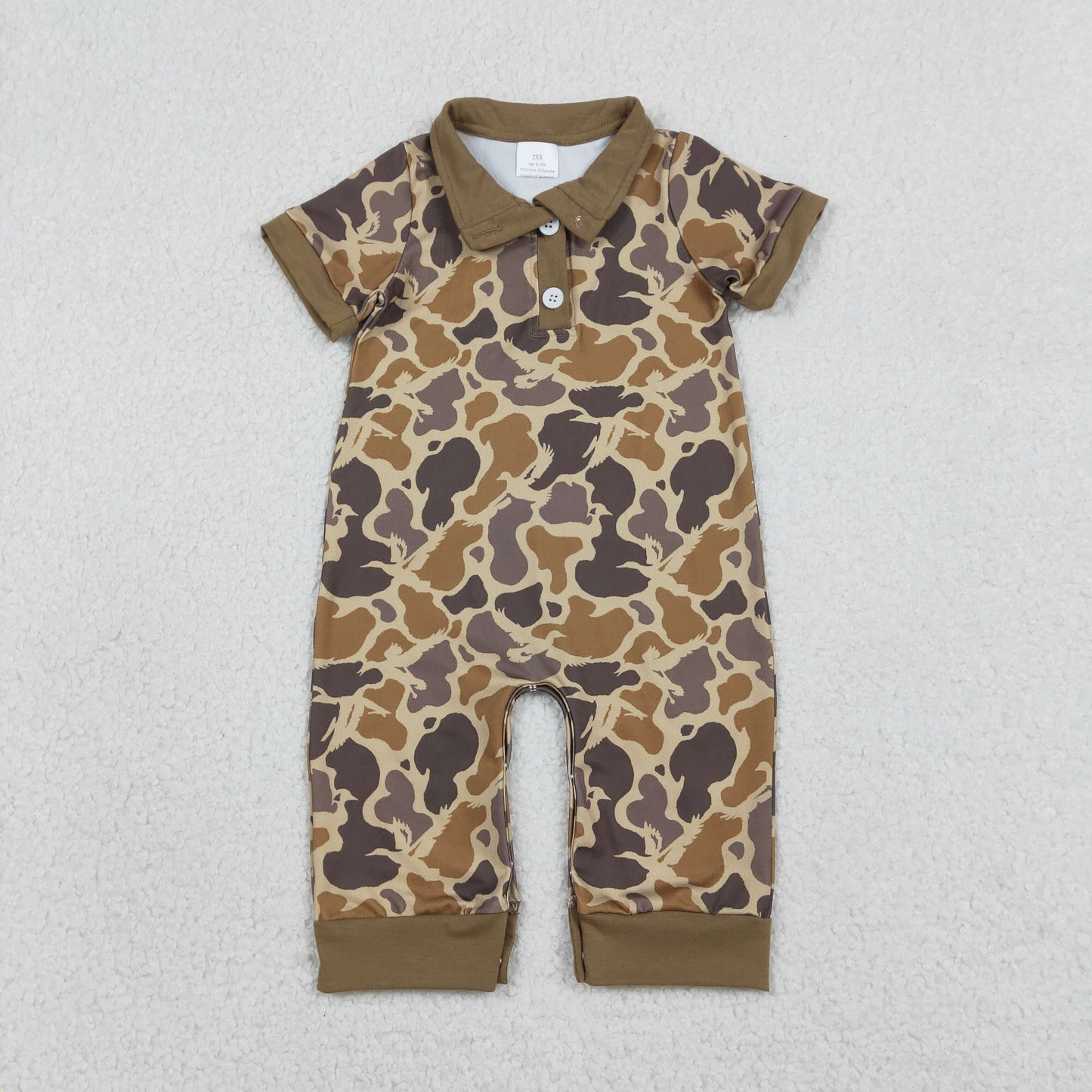 RTS NO MOQ Sibling Baby boy clothes duck camouflage short-sleeved rompers