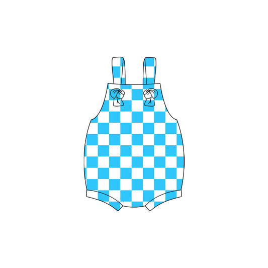 (Pre Order) No moq SR3639 pre-order baby boy clothe blue vest romper-2025.11.22