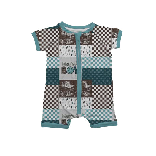 (Pre Order) No moq SR3642 pre-order baby boy clothes mama short sleeve romper-2025.11.22