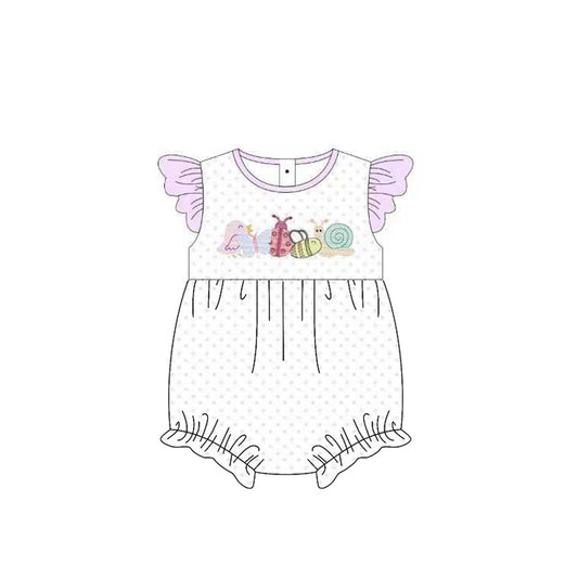 (Pre Order) No moq SR3667 pre-order baby girl clothes flying sleeve romper-2025.11.24