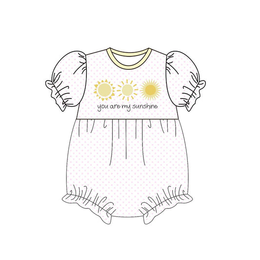 (Pre Order) No moq SR3669 pre-order baby girl clothes sunshine short sleeve romper-2025.11.24