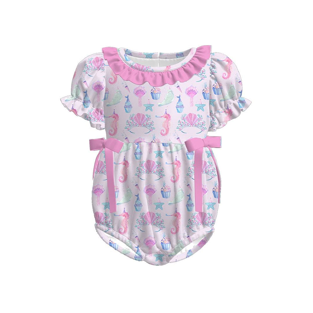 (Pre Order) No moq SR3693 pre-order baby girl clothes short sleeve romper-2025.11.25