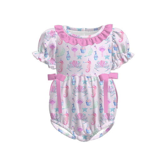 (Pre Order) No moq SR3693 pre-order baby girl clothes short sleeve romper-2025.11.25