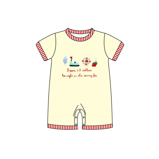 (Pre Order) No moq SR3702 pre-order baby boy clothes short sleeve romper-2025.11.26