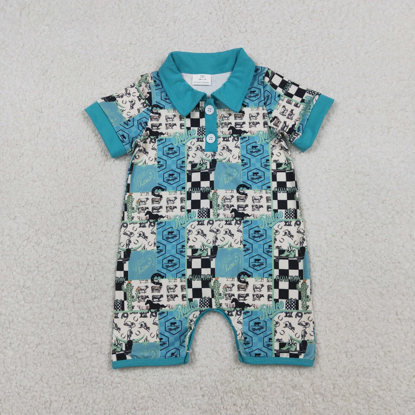 RTS NO MOQ sibling baby boy clothes short sleeve top and rompers