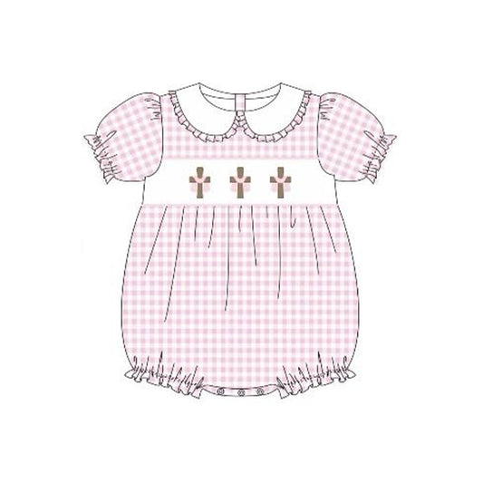 (Pre Order) No moq pre-order baby girl clothes easter short sleeve romper-25.12.5