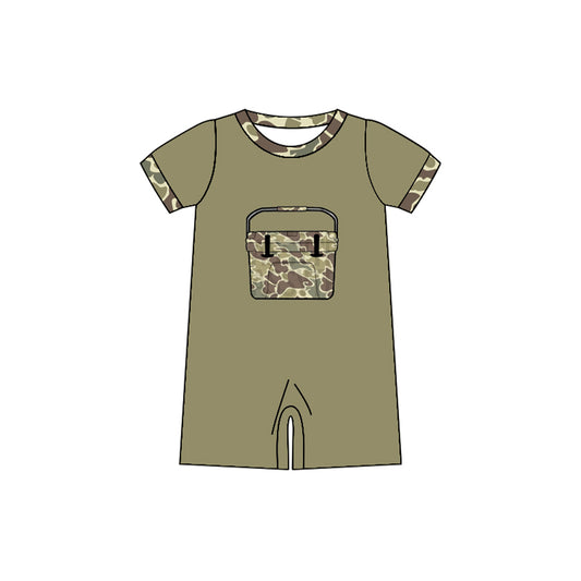 (Pre Order) No moq pre-order baby boy clothes camouflage short sleeve romper-25.12.5