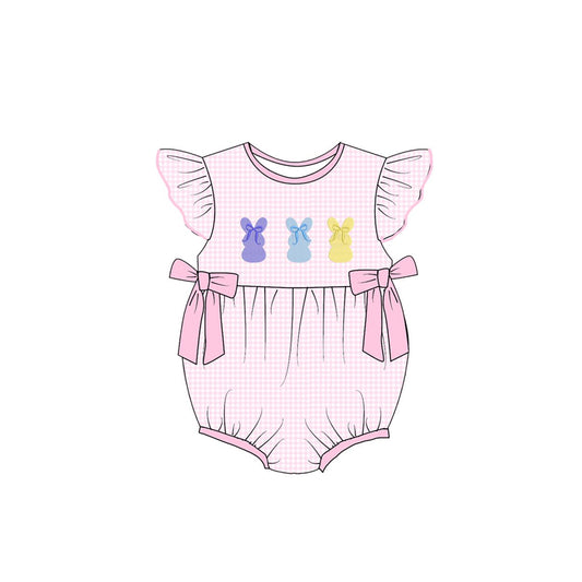 (Pre Order) No moq pre-order baby girl clothes bunny flying sleeve romper-25.12.6