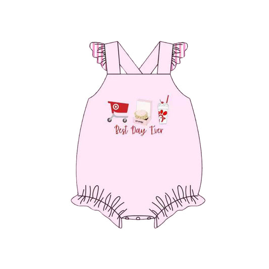 (Pre Order) No moq pre-order baby girl clothes flying sleeve romper-25.12.8