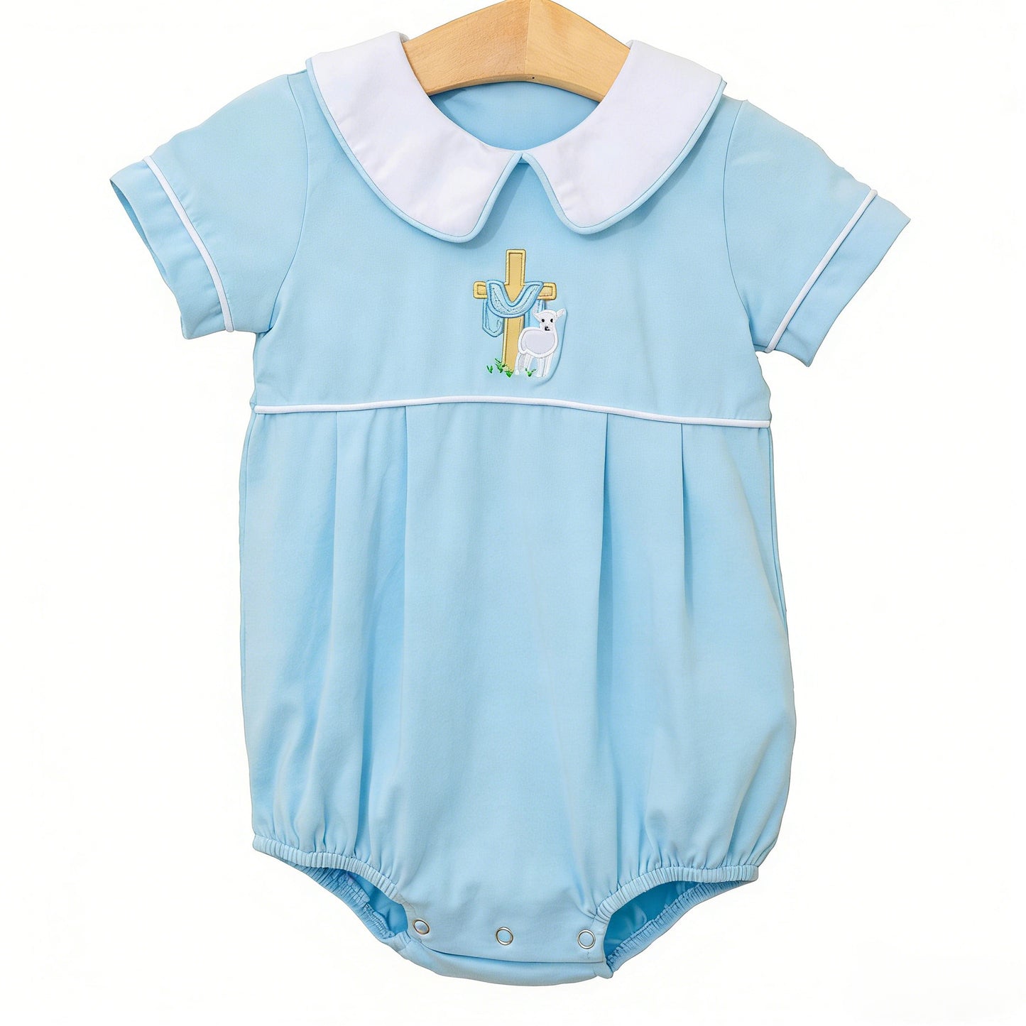(Pre Order) No moq SR4000 pre-order baby girl clothes easter short sleeve romper-26.1.17