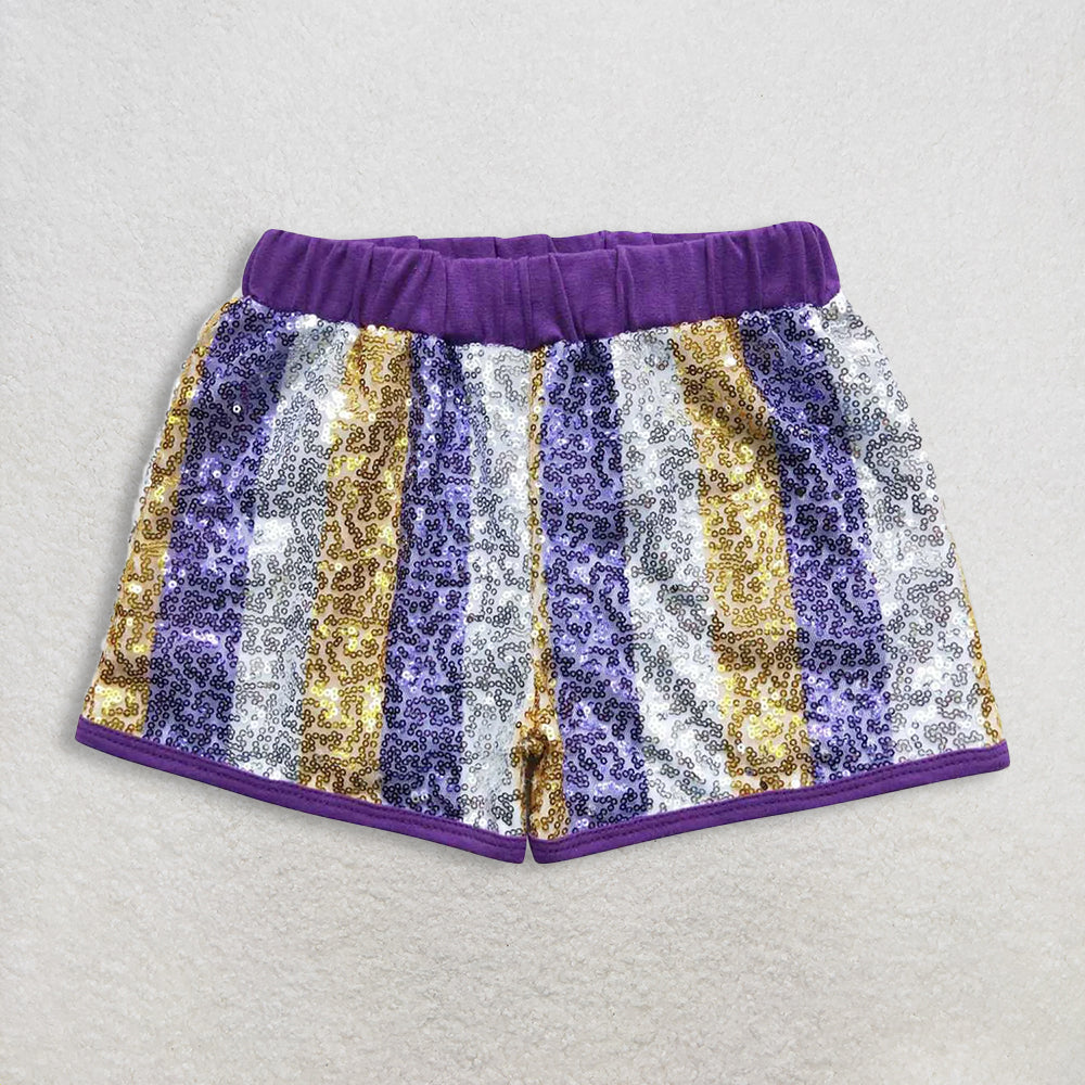 RTS NO MOQ Sibling Baby Girls Mardi Gras Outfit Set and top and shorts