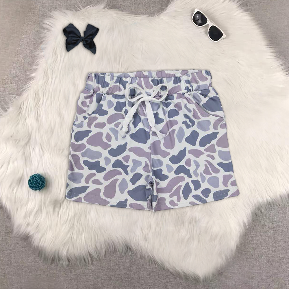 RTS NO MOQ baby boys clothes camouflage Short Sleeve Suit  & Top and shorts