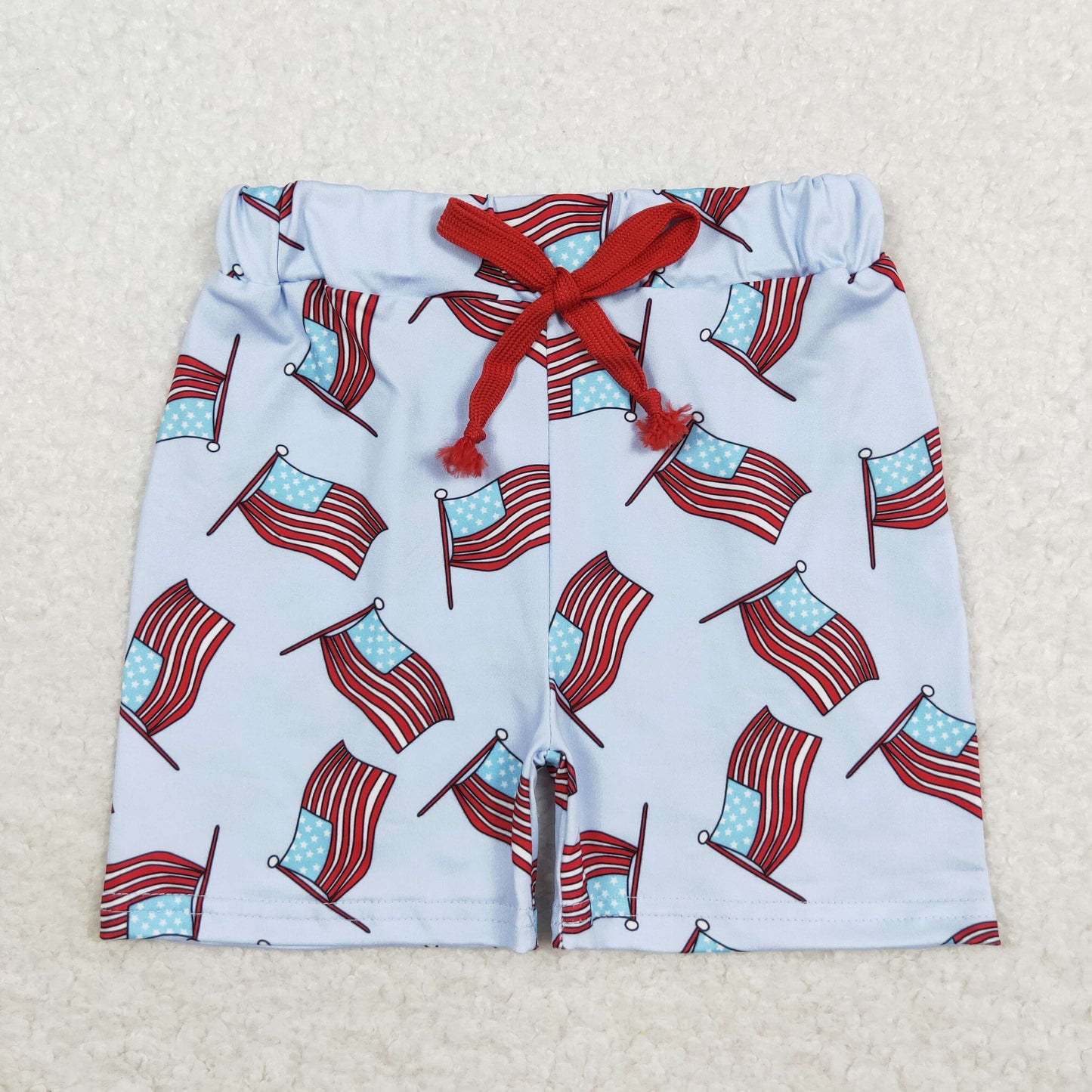 rts no moq SS0174 Flag pattern white shorts