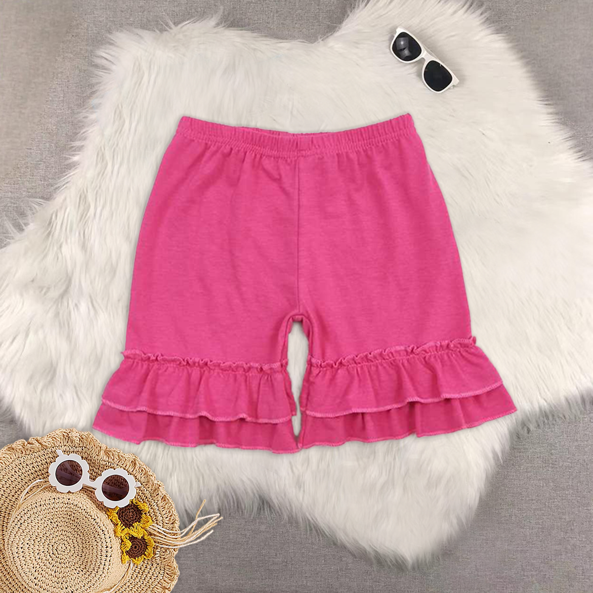 RTS NO MOQ GT0452+SS0178 HOT SELL baby girl clothes short sleeve shorts sets