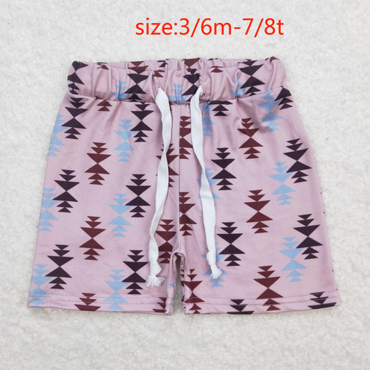 SS0206 geometric arrow shorts