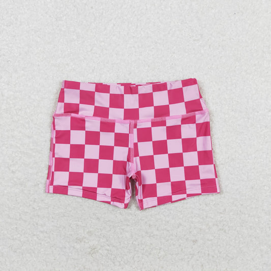 rts no moq SS0218 pink plaid shorts